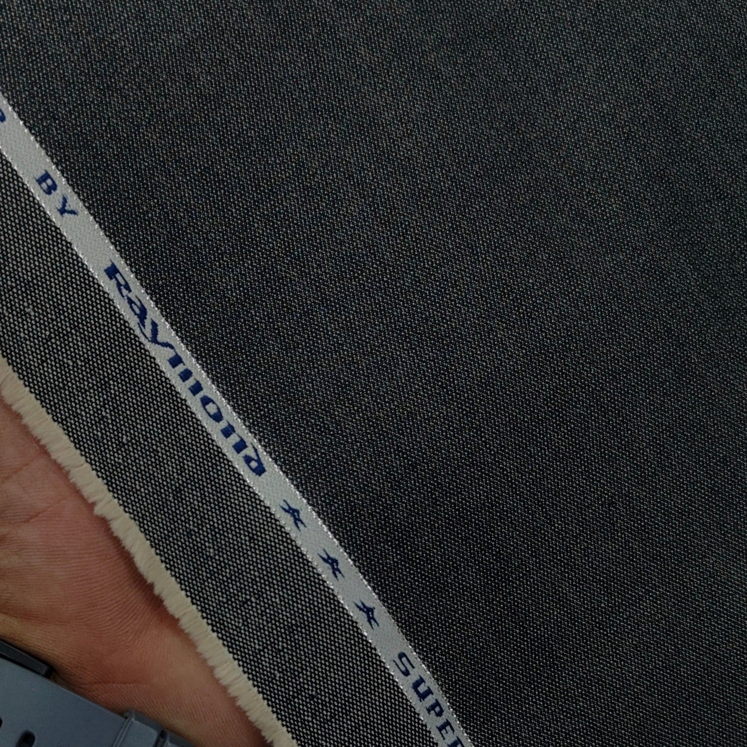 Jeans Fabric Raymond Men’s Cotton Denim Unstitched Stretchable Fabric Colour Dark Grey